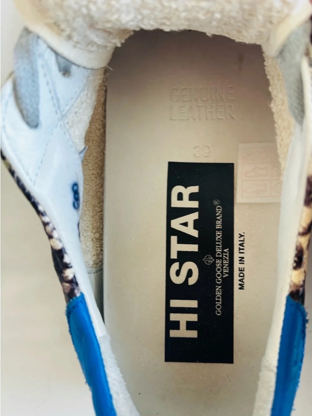 Golden Goose Women's Snake-Print Superstar Sneakers in White, Gray, Black - Picture 11 of 13